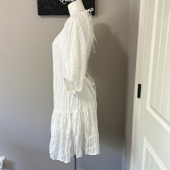 MODERN CITIZEN White Short Sleeve Open Back Dress Cottage Core Dress Sz S NEW - Picture 6 of 10
